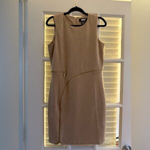 DKNY Tan Sleeveless Dress